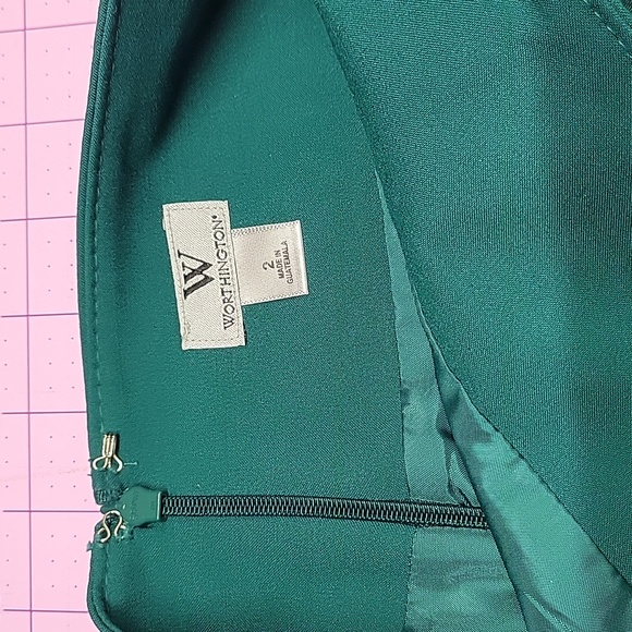 Womens 5 pencil skirts size 2 Worthington black red blue pink green knee length - Picture 9 of 11